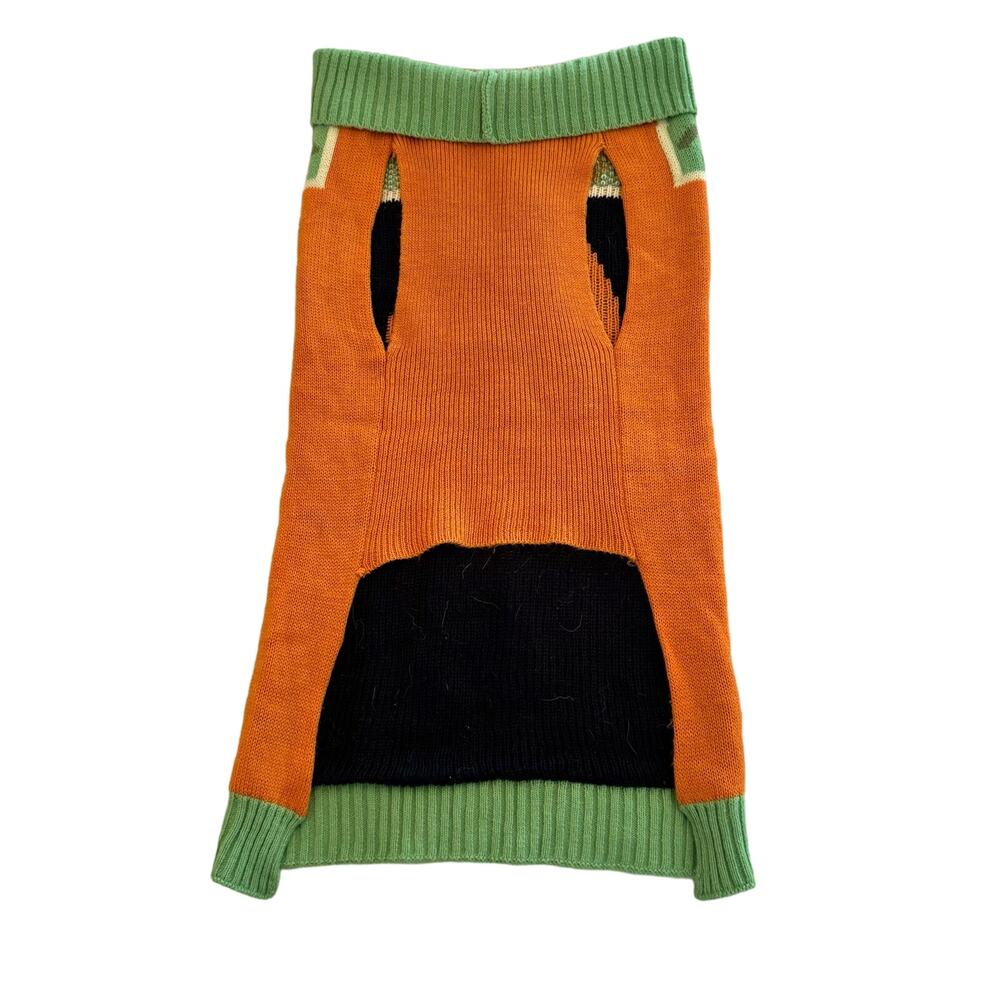 SimplyDog Pumpkin Jack-O'-Lantern Dog Sweater Costume XXL - Picture 2 of 11